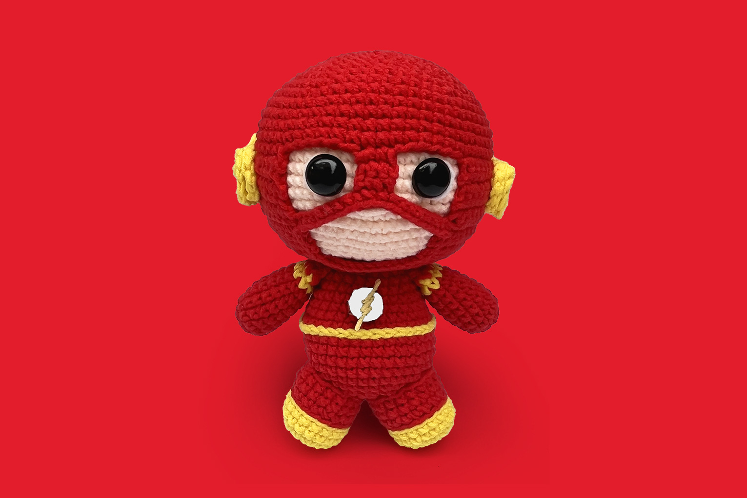 Receita de amigurumi do Flash