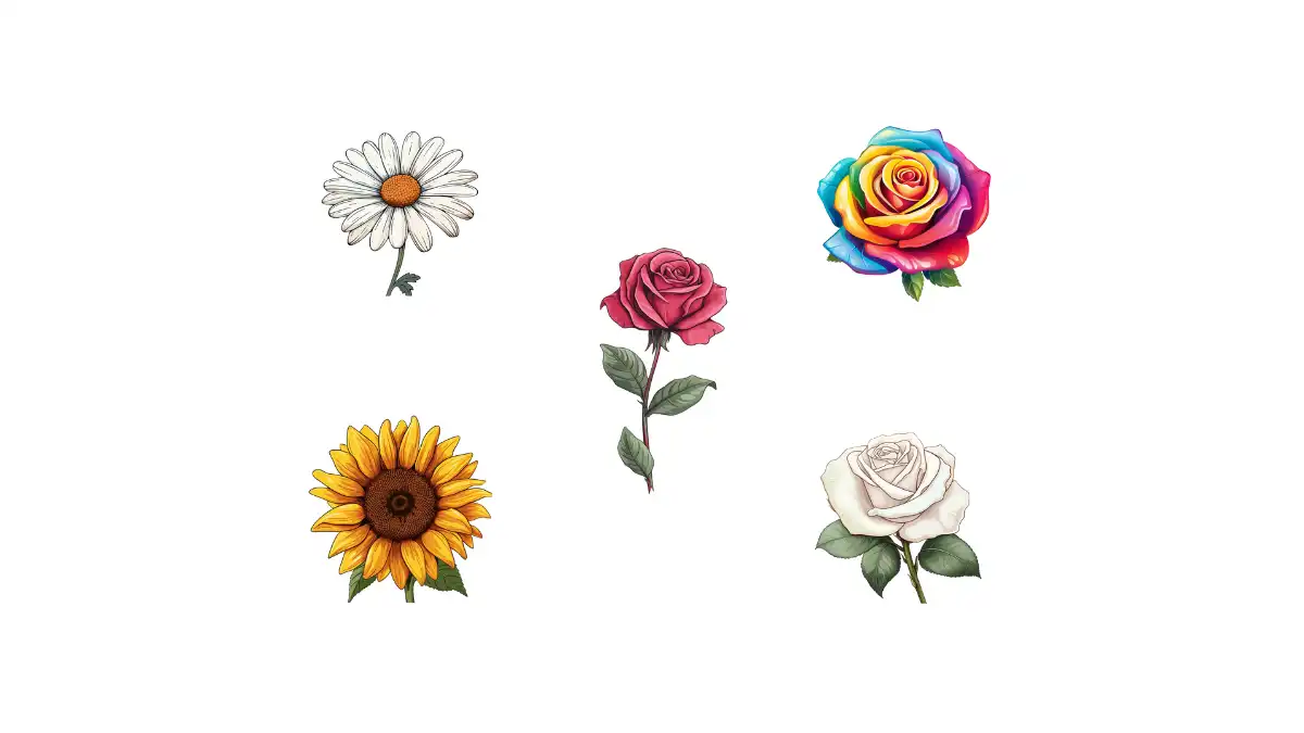desenhos de flores coloridas para imprimir