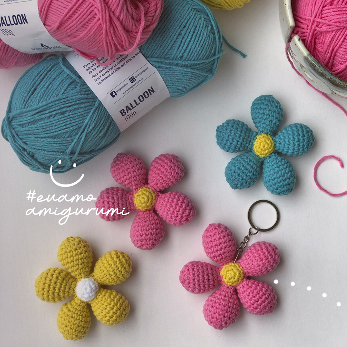 Flores amigurumi