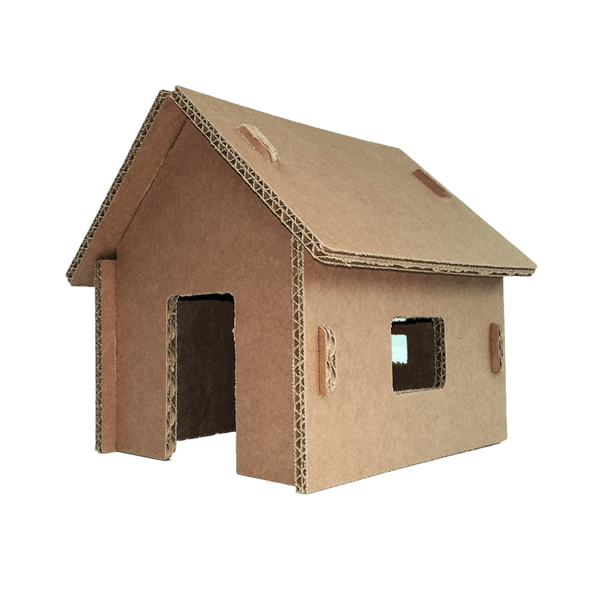 como fazer casa de papelão