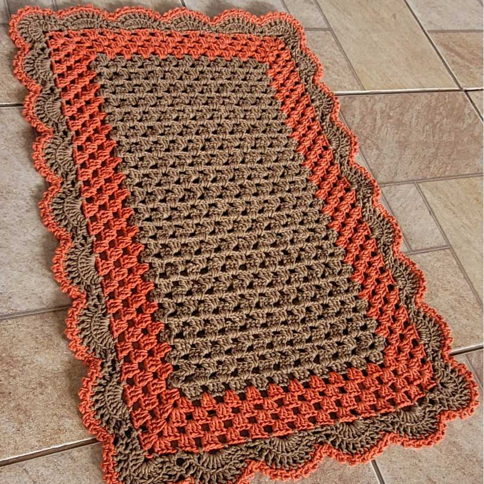 tutoriais de tapetes de crochê com gráficos