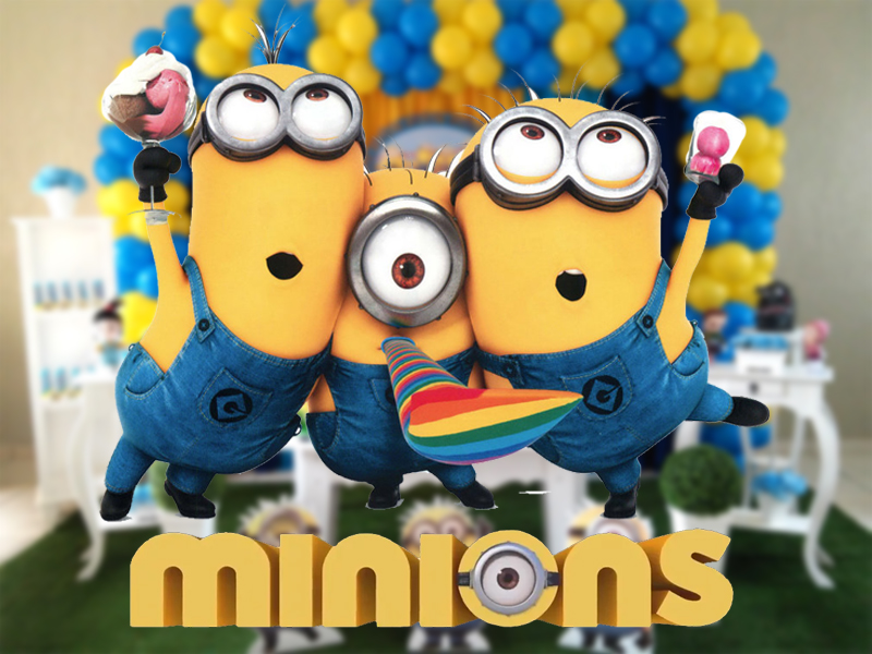 topo de bolo minions para imprimir