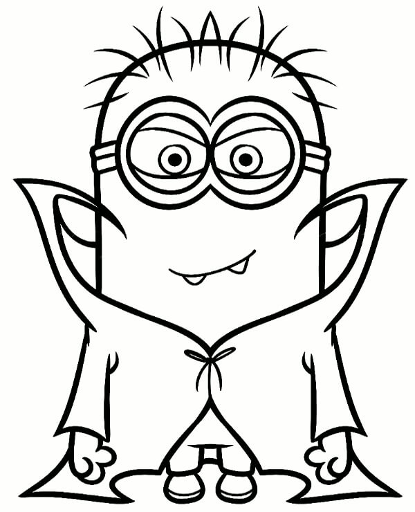 Minions roxos para colorir