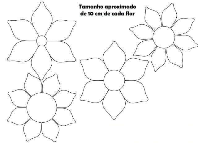 molde flor 6 pontas