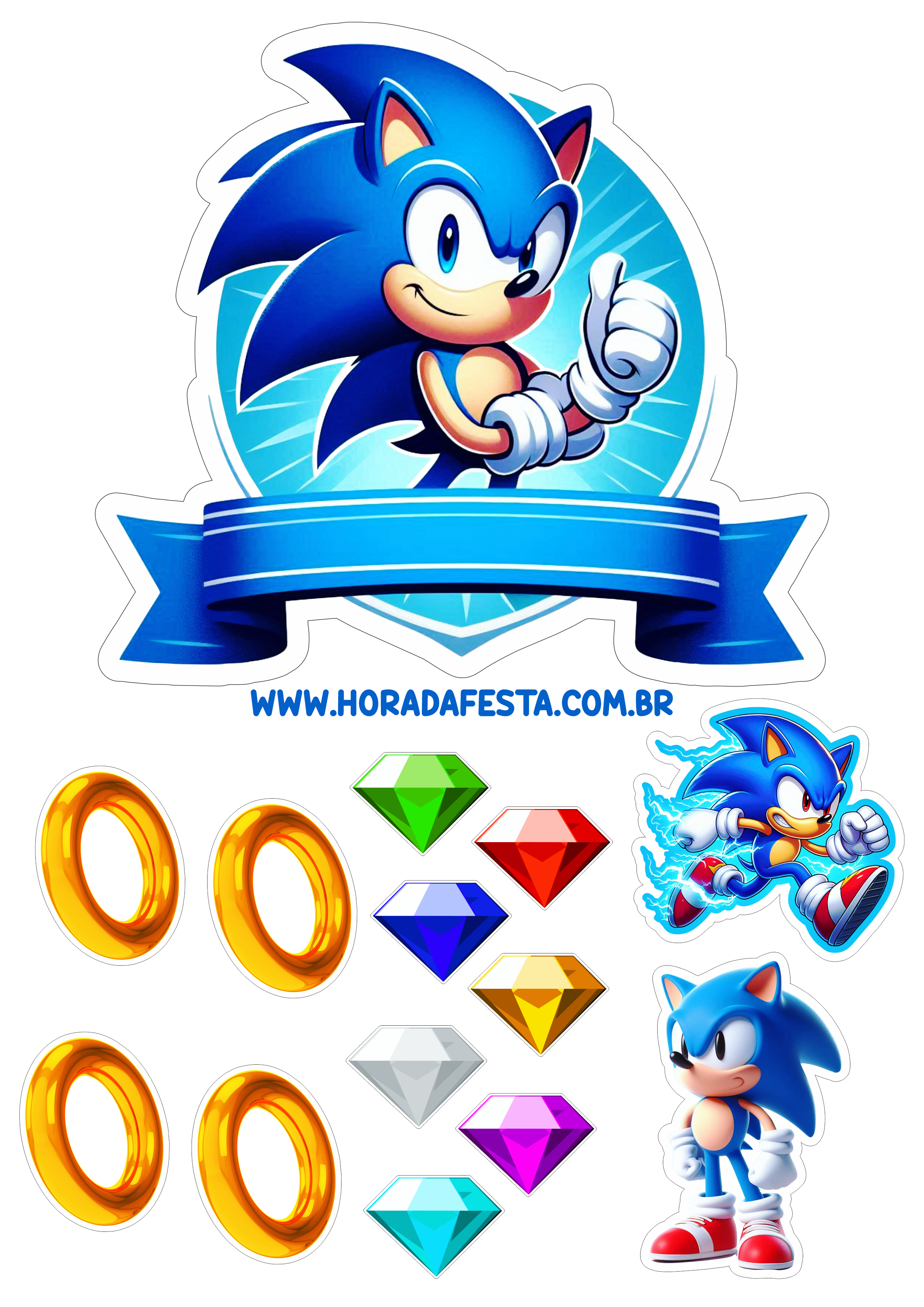Sonic e amigos para colorir