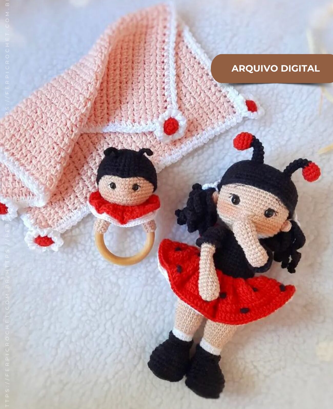 como fazer joaninha amigurumi