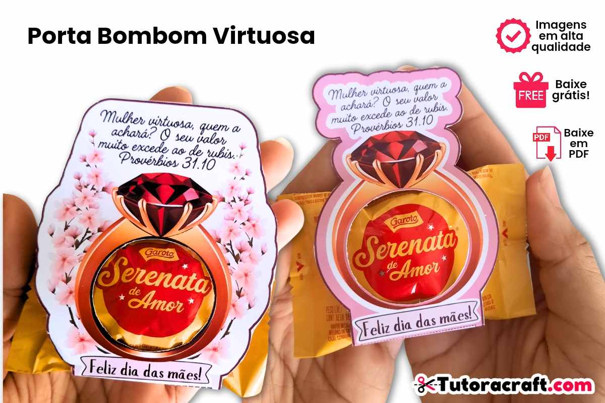 porta bombom para imprimir grátis