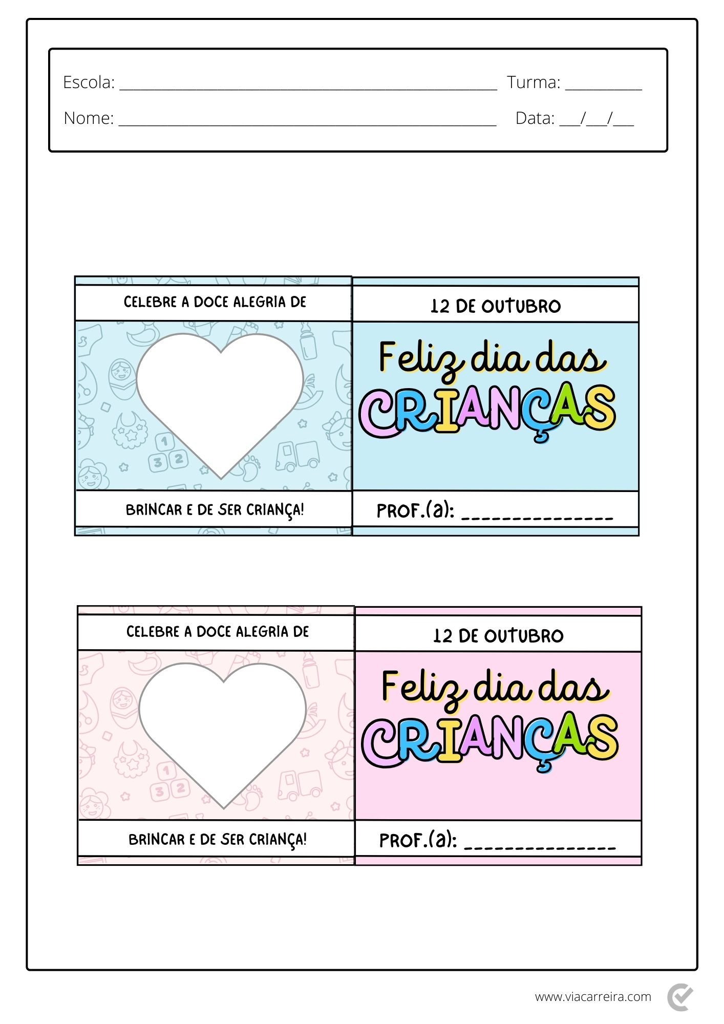 lembrancinha dia das crianças para escola