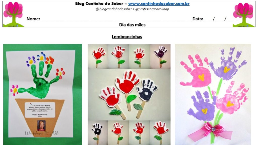 lembrancinha dia das mães com material reciclado infantil
