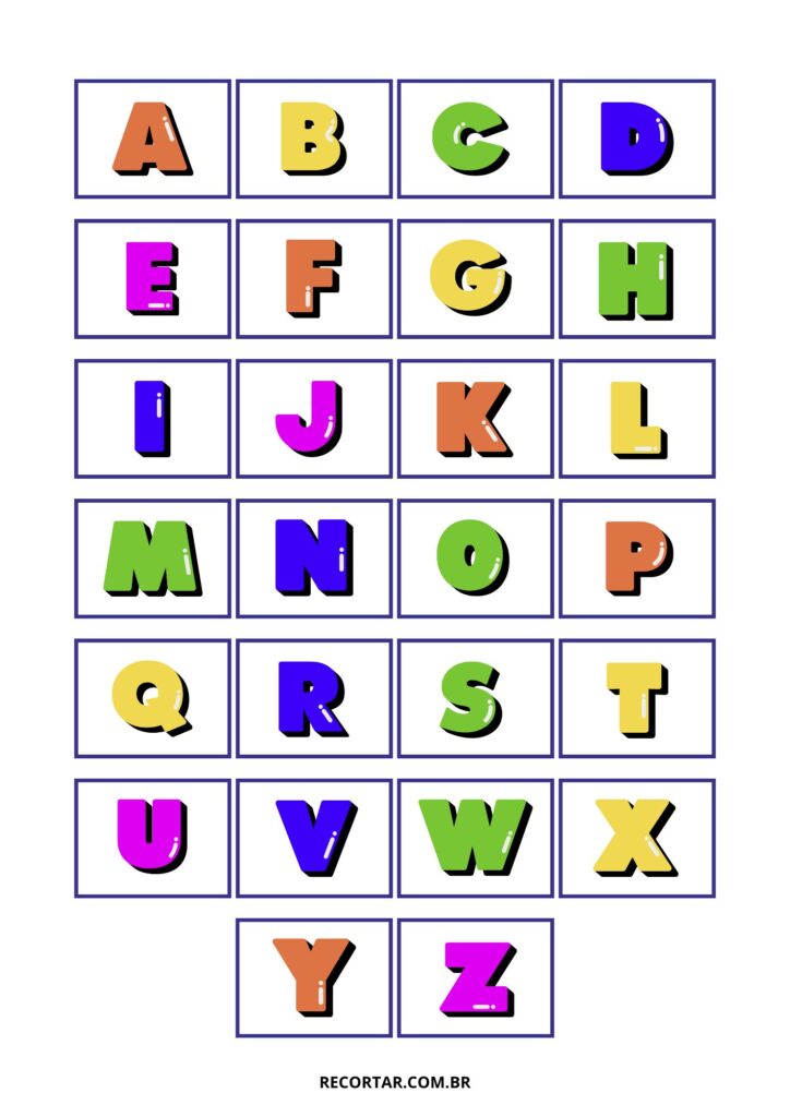 letras para colorir e recortar