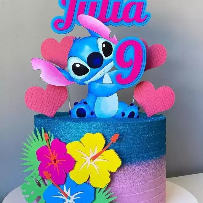topo de bolo stitch ohana