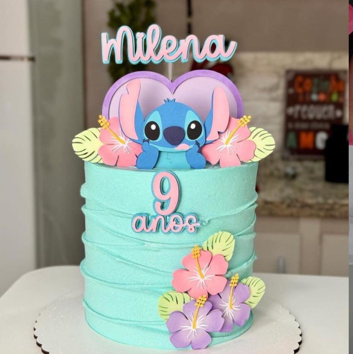 topo de bolo mesversario stitch