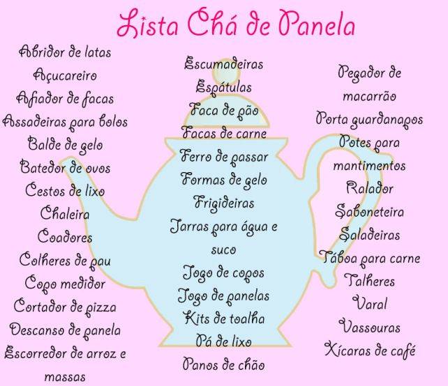 lista de compras para mudança