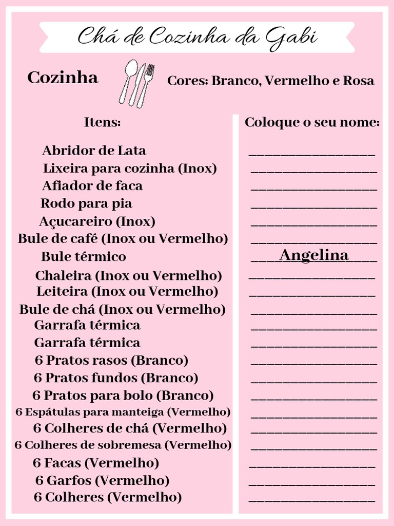 modelo lista chá de panela pdf