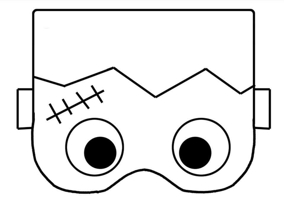 desenhos de máscara de Halloween para colorir