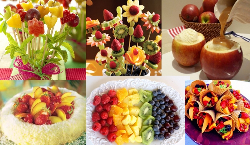 decoração mesa de ano novo com frutas