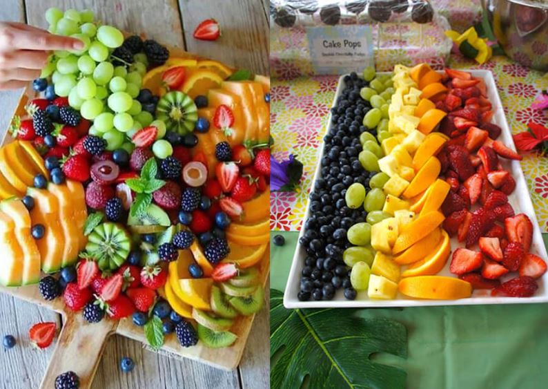 decoração mesa de ano novo com frutas