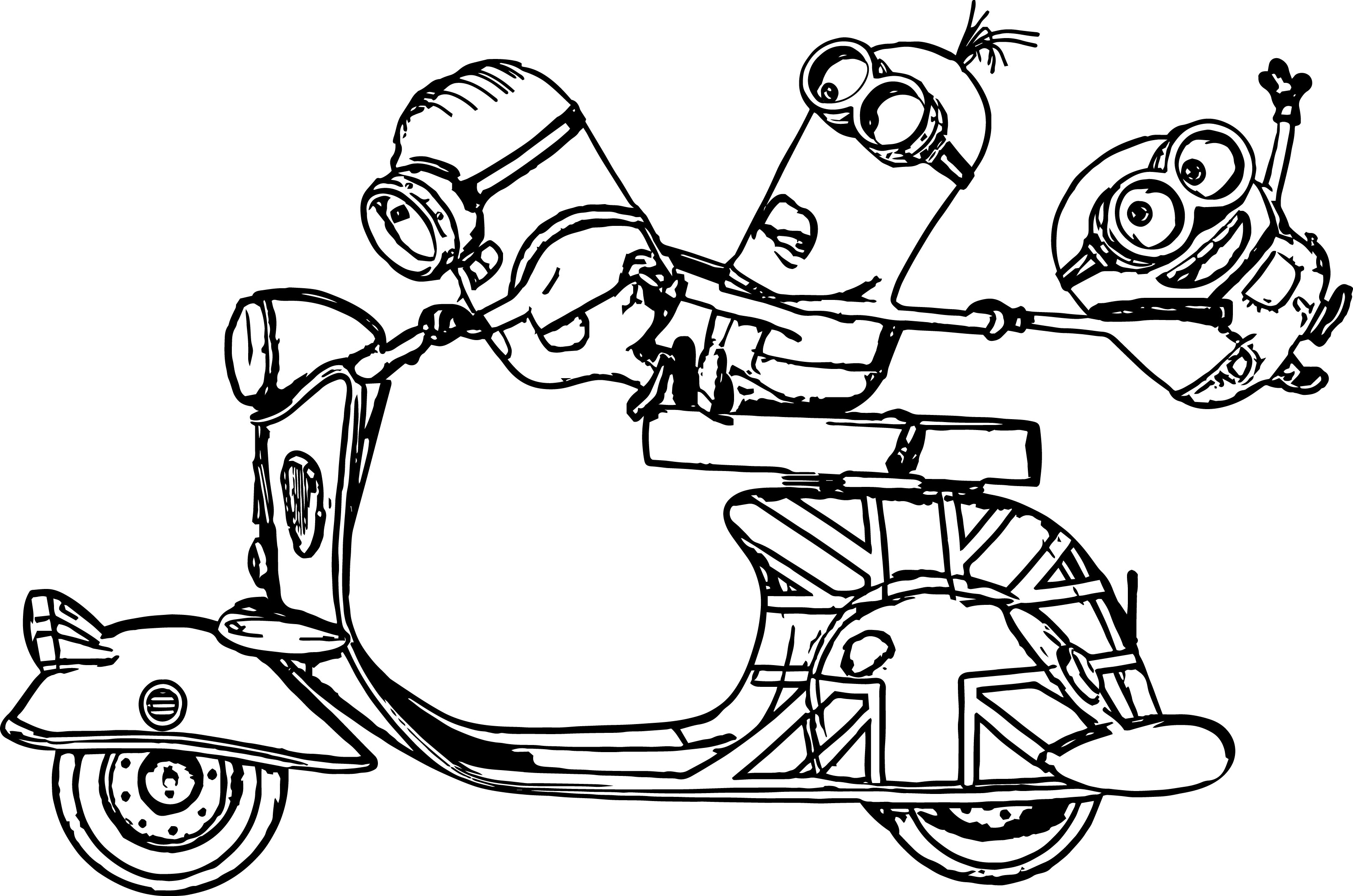 minions roxos para colorir