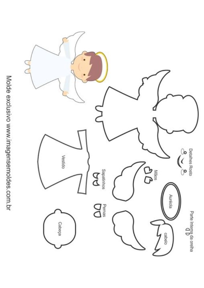 molde anjo natalino