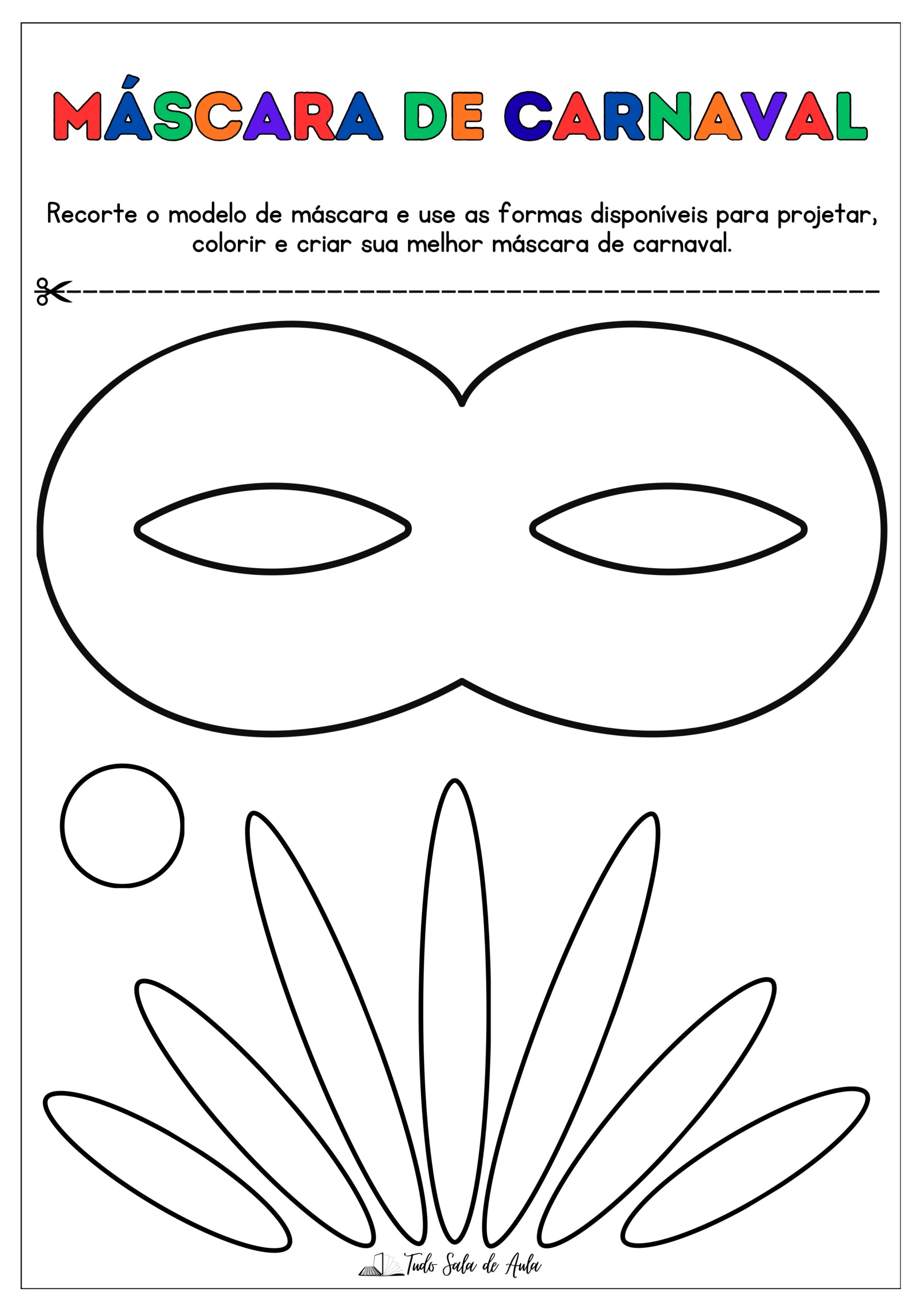 decoração de máscara de carnaval
