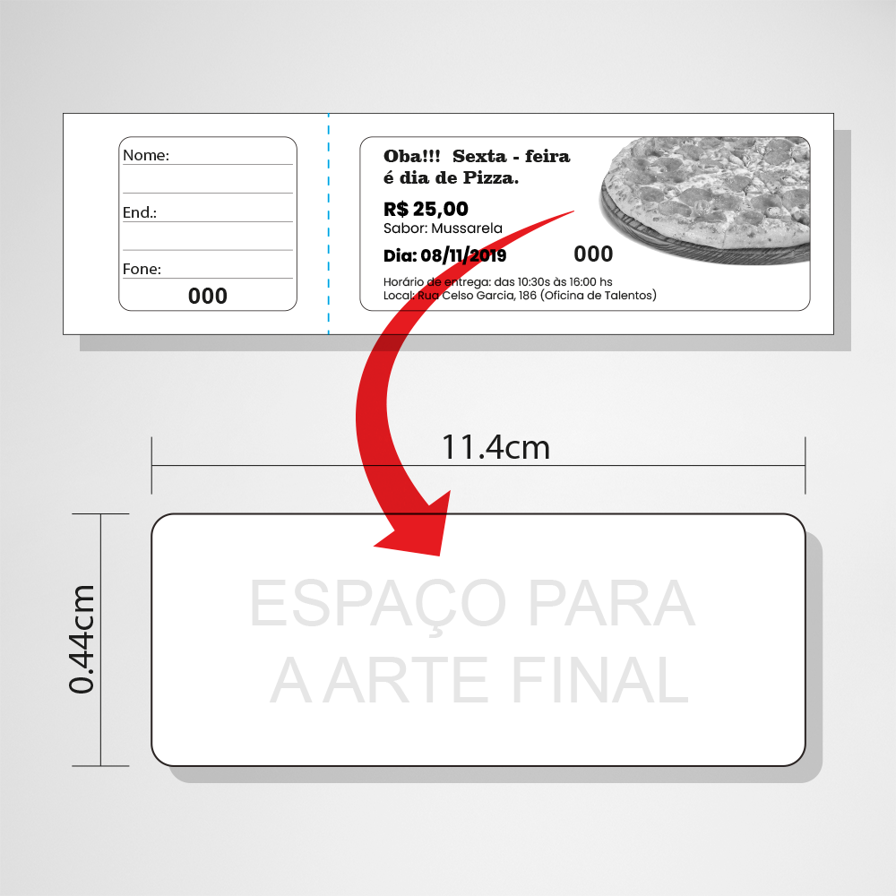modelo de bilhete de rifa para imprimir