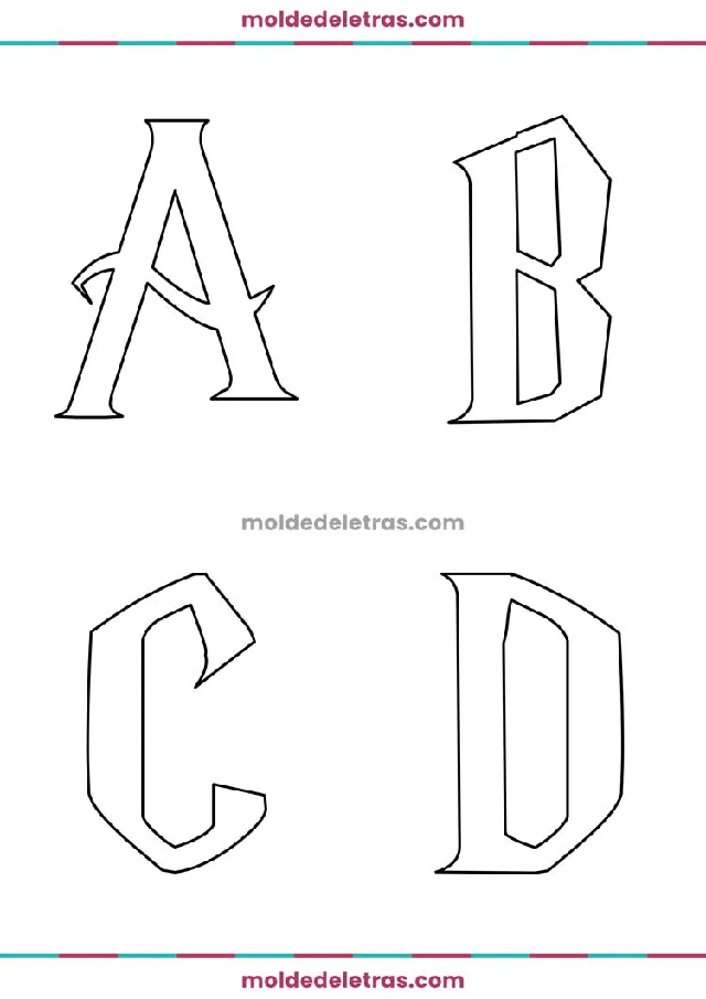 moldes de letras decorativas