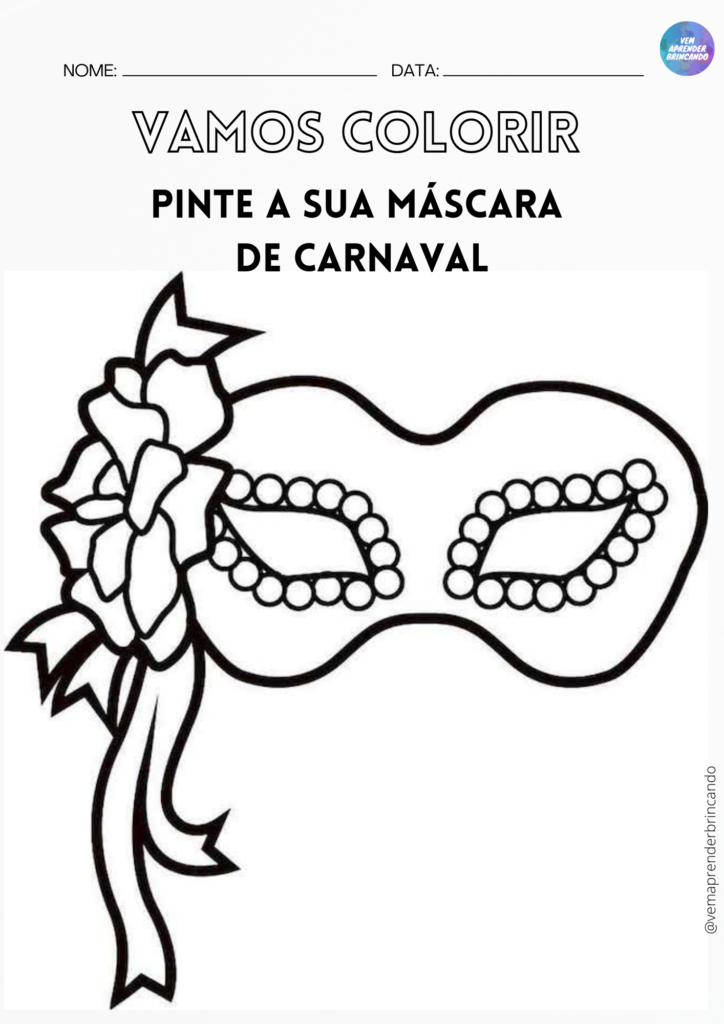 máscaras de carnaval para imprimir