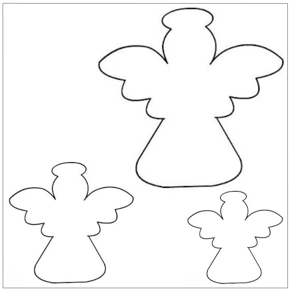 molde anjo feltro para imprimir