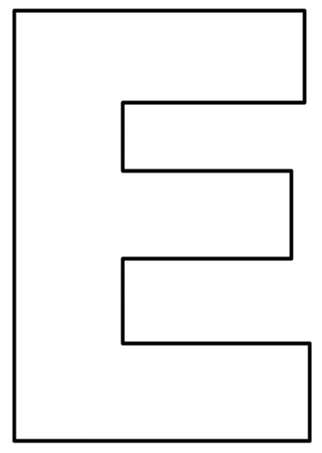 molde letra E para imprimir