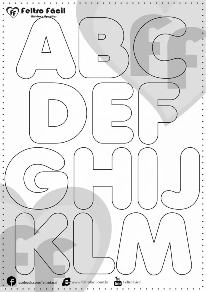 molde letra O grande para artesanato