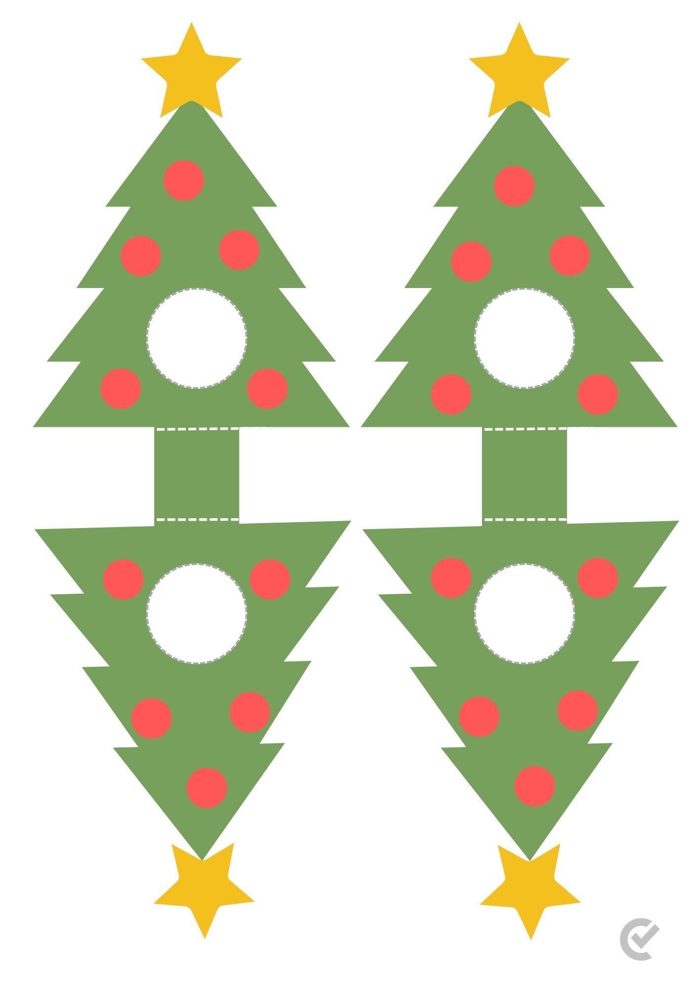 molde de pinheiro de natal para artesanato