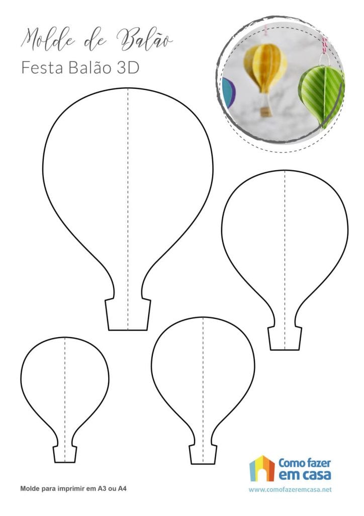 desenho de balão para imprimir