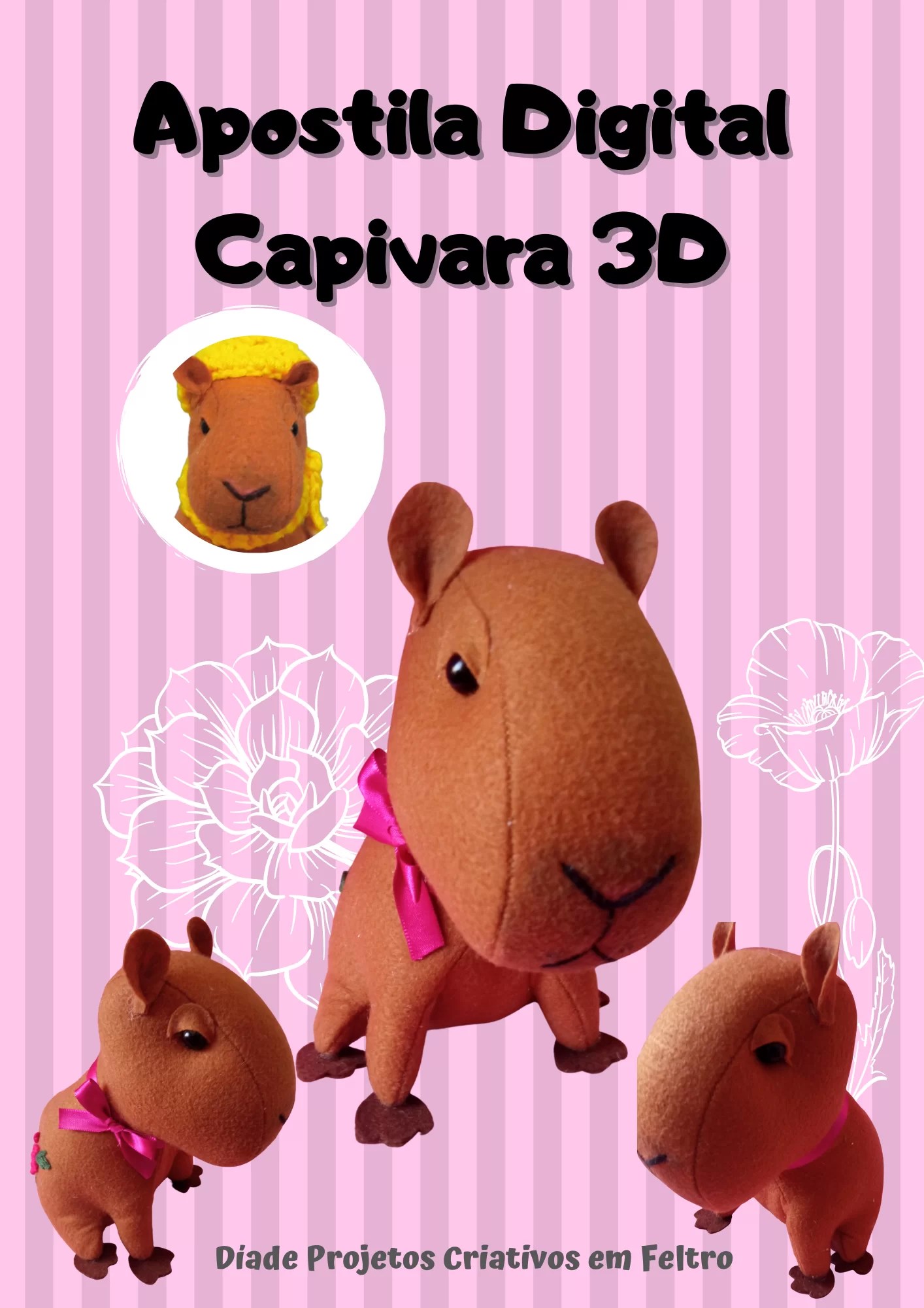 desenho de capivara para artesanato