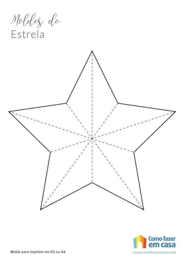 molde de estrela para decoração