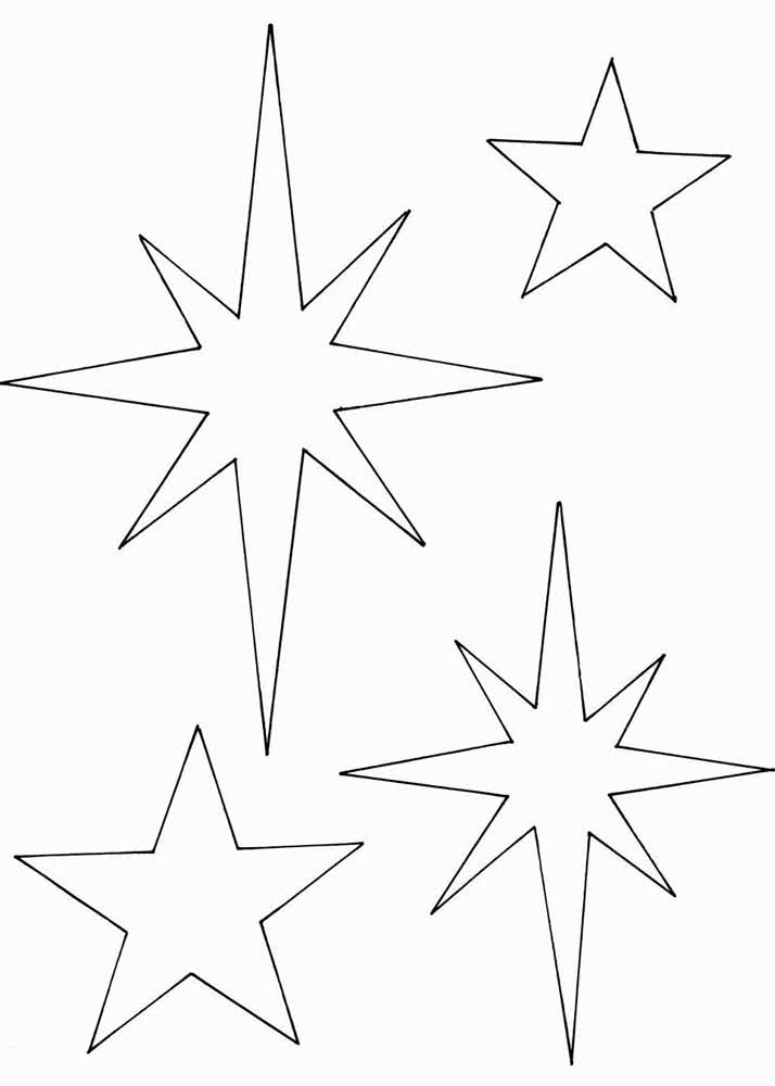 molde estrela feltro natal