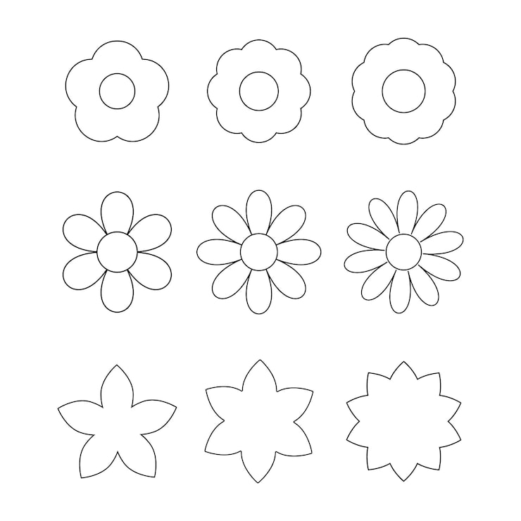 moldes de mini flores para artesanato