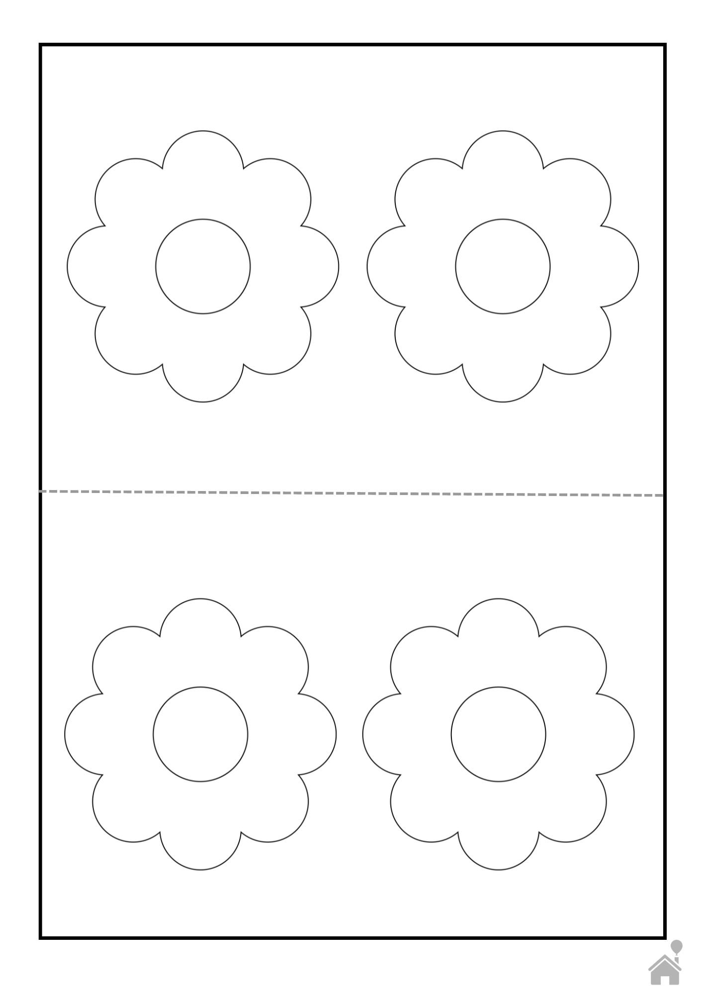florzinha de papel molde para baixar