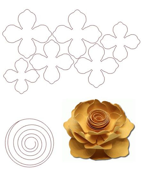 moldes de flores delicadas para artesanato