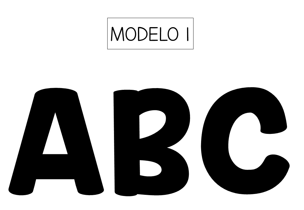 molde de letras para cartazes