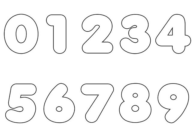 moldes numéricos 0-9