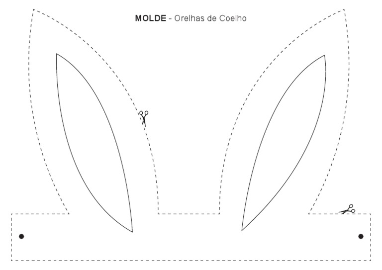 tiara orelha coelho moldes