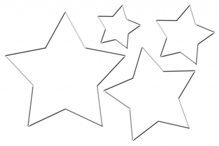 moldes de enfeites de natal em formato de estrela