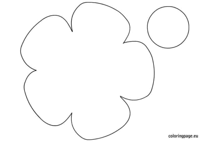 molde flor de papel passo a passo