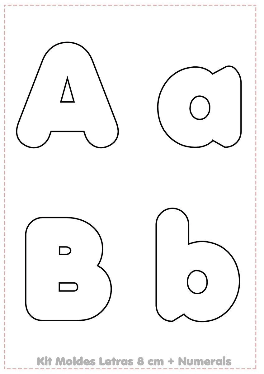 alfabeto molde letra a