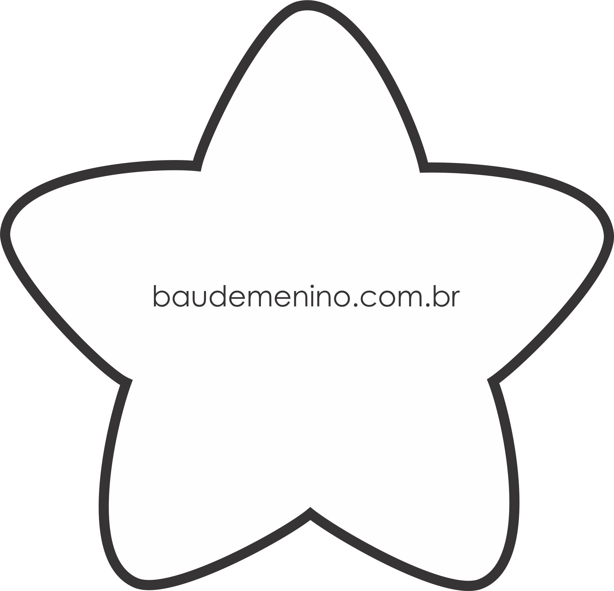 molde de estrela cadente para artesanato