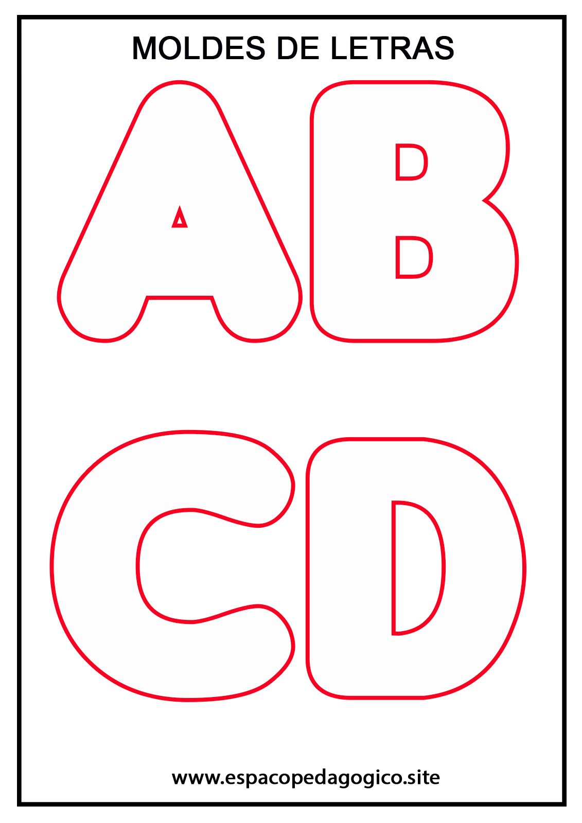 molde de letras infantil
