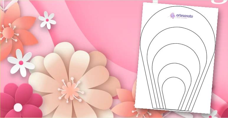 moldes de flores para imprimir grátis