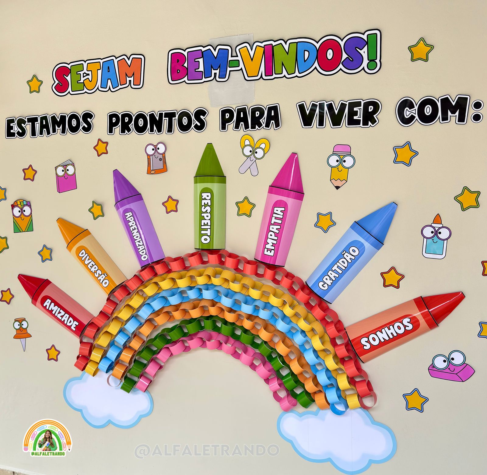 painel boas vindas escola