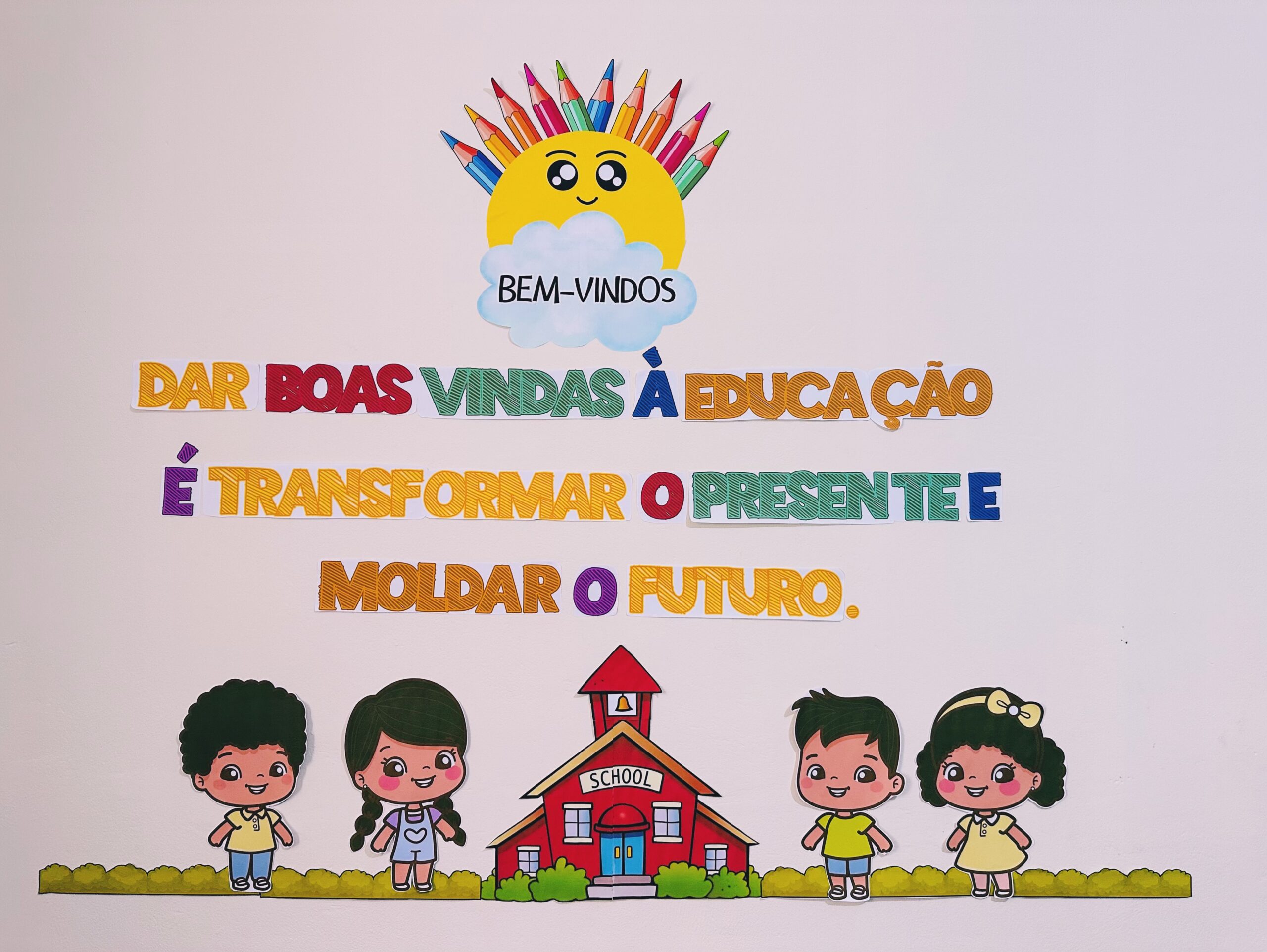 painel de entrada escolar