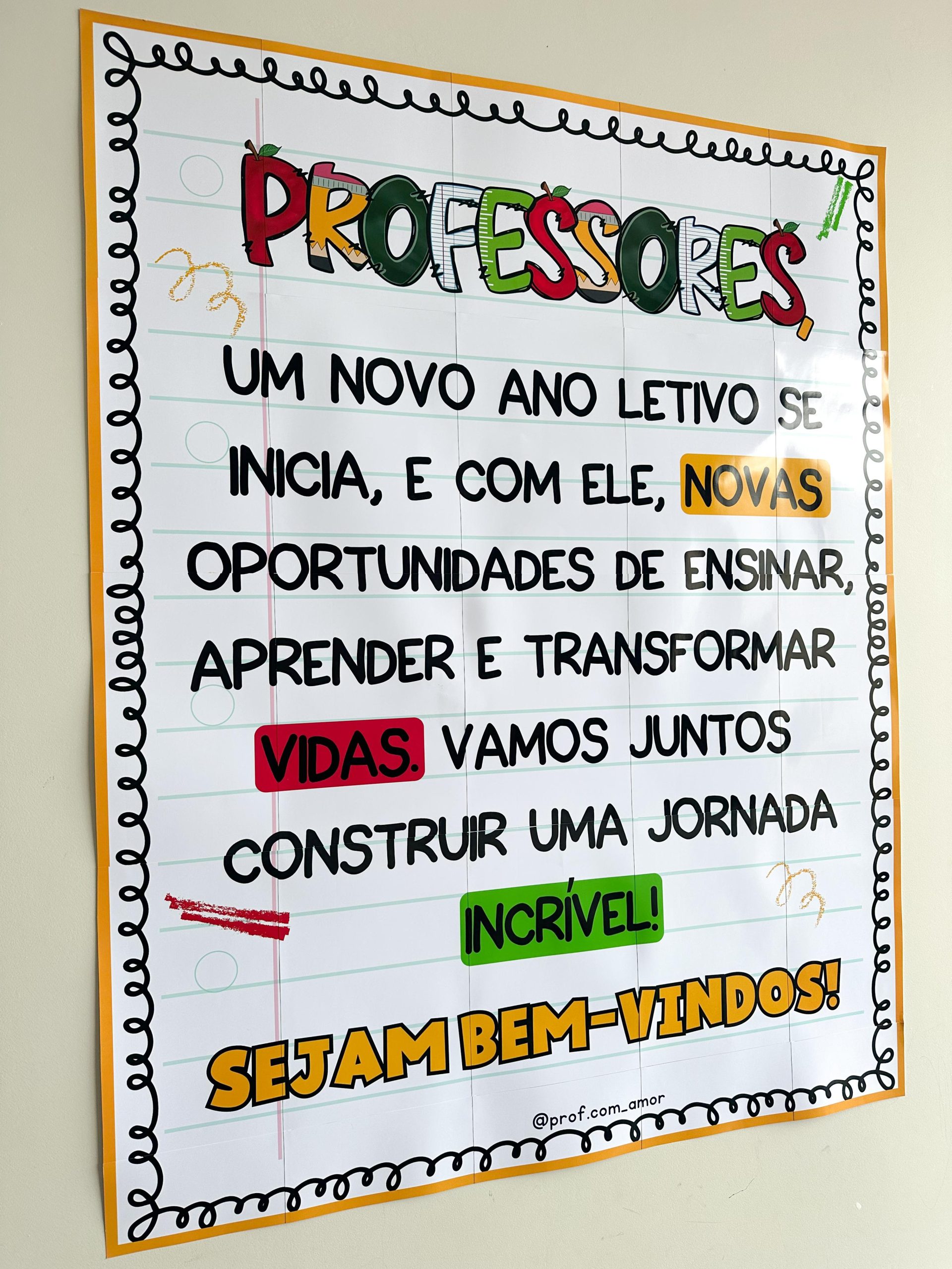 painel de boas vindas educação infantil